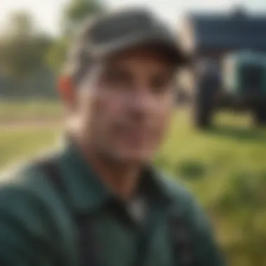 A farmer showcasing sustainable agricultural practices