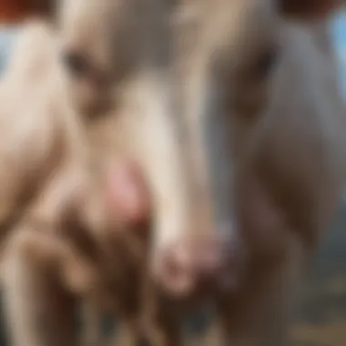 Swollen Udder Indicating Mastitis Visual representation of swollen udder due to mastitis