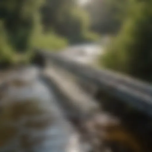 Traditional water flow measurement technique using a flume