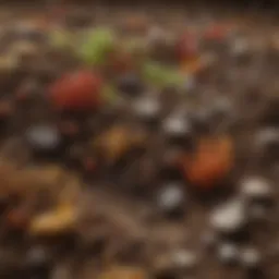 Close-up of rich, healthy soil with diverse microorganisms