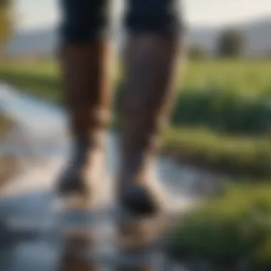 Sustainable Agricultural Practices Application of sustainable practices with ice pack boots