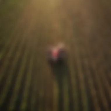 Innovative Crop Management Solutions Drone monitoring crops from above