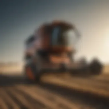 The Evolution of Harvesting Technology Modern combine harvester in action