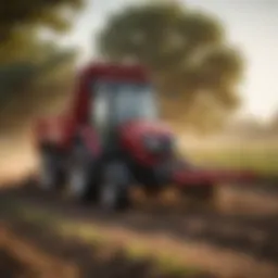 Robust Mahindra Bush Hog in action on farmland
