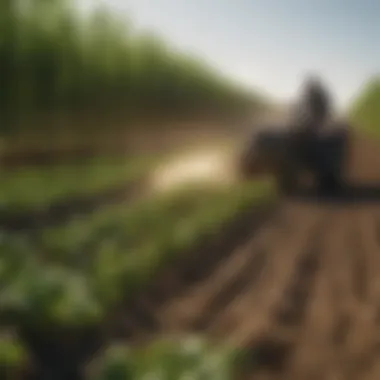 Implementing Sustainable Agricultural Practices Sustainable farming practices with bud enhancers in use
