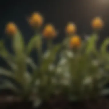 Showcasing Plant Growth Potential Vibrant buds on a plant showcasing growth potential