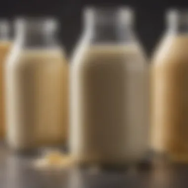 Comparison of Condensed Milks A visual comparison of conventional condensed milk and lactose-reduced alternatives.
