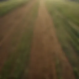 Aerial view of diverse agricultural fields
