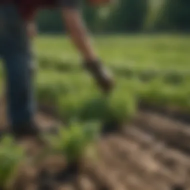 Tillage radish suppressing weeds effectively