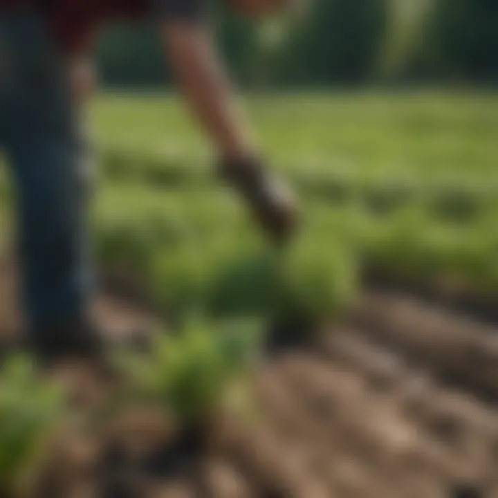 Tillage radish suppressing weeds effectively