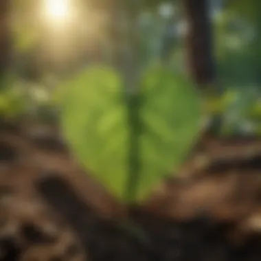 Illustration of the photosynthesis process in trees