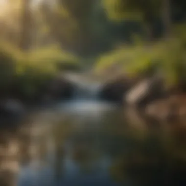 Natural Water Sources and Their Importance in Food Systems A serene water source with natural surroundings.