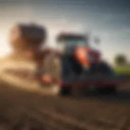 Automated tillage machinery in action