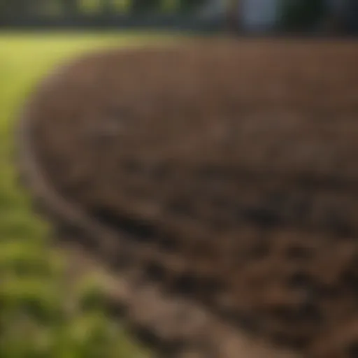 Lush green lawn with evenly leveled topsoil