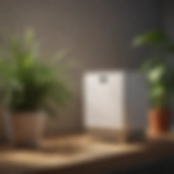 Different types of air purifiers on display