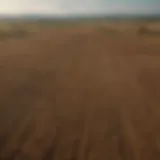 Aerial view of vast agricultural land under cultivation