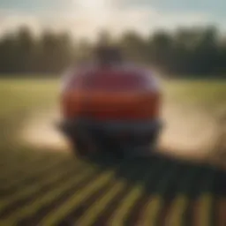 An innovative agriculture spray tank in a field