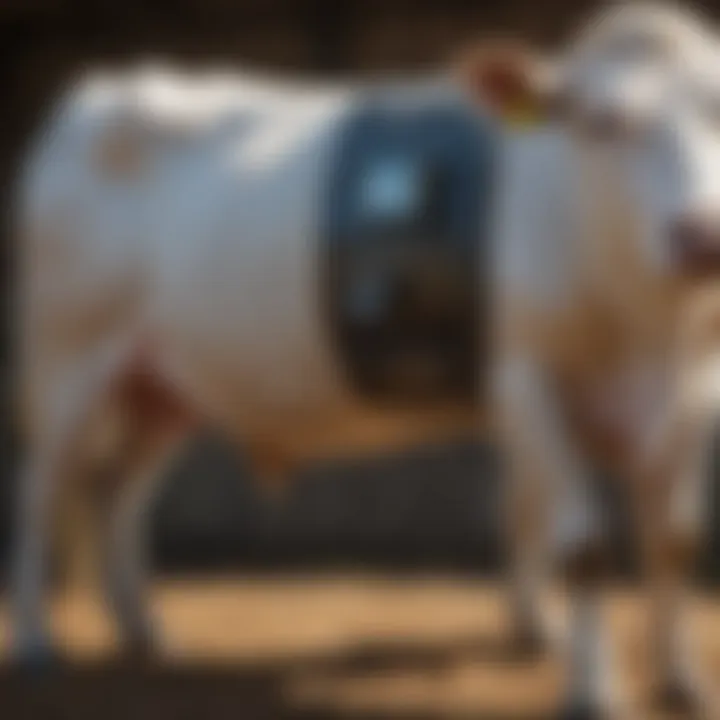 Allflex tagger in action on livestock