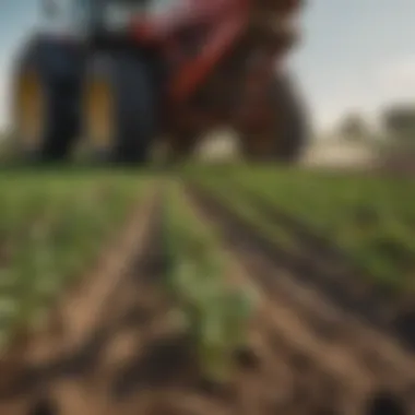 Farmers applying Bud Candy fertilizer in a field, emphasizing sustainable practices.