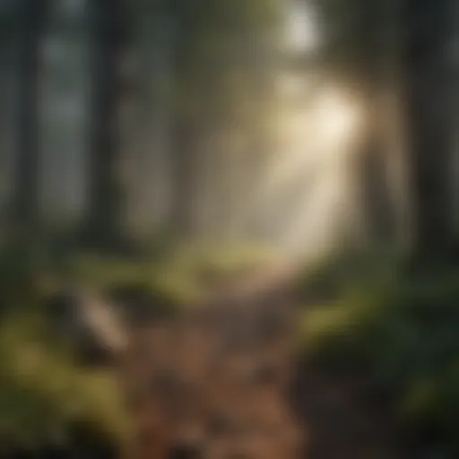 Illustration of terrestrial carbon sequestration in forests