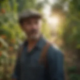 A lush organic farm showcasing diverse crops