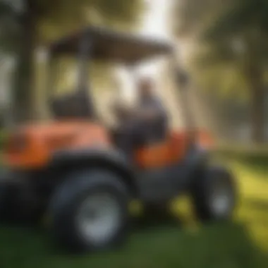 User Comfort in Closed Cab Lawn Mower Interior view of a closed cab lawn mower emphasizing user comfort and ergonomic design.