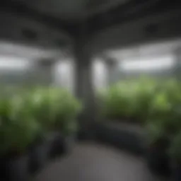 Diagram of various environmental controllers in a grow tent setup