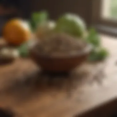 Heirloom Seeds Highlighting Unique Traits Seeds scattered on a wooden table, highlighting heirloom traits