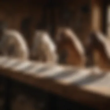 Different types of horse salt lick holders displayed
