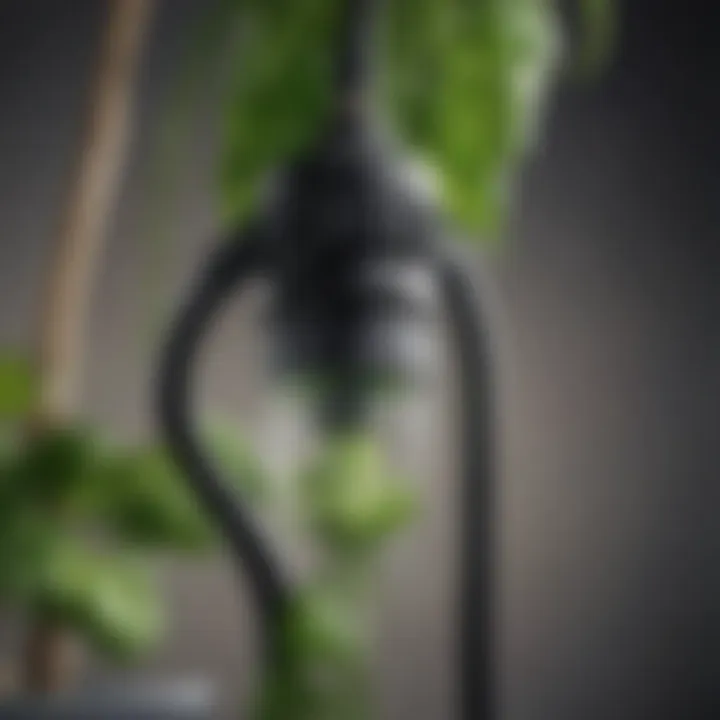 Close-up view of the air pump used in a hydroponic bubbler system