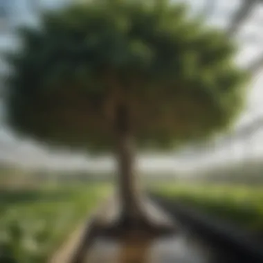 Traditional vs Hydroponic Tree Farming Contrast between traditional and hydroponic tree farming methods