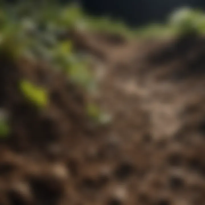 Healthy soil enriched with probiotics