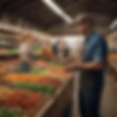 Community members engaging in a local food co-op