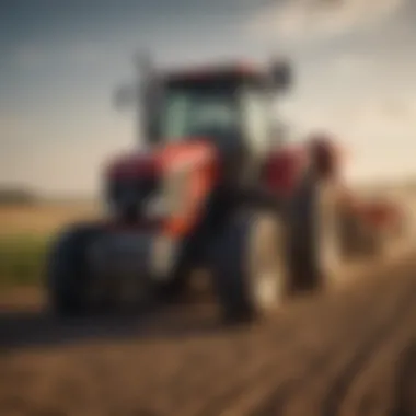 A contemporary MTD tractor in action on a farm field