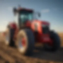 Modern agricultural machinery in Nebraska fields