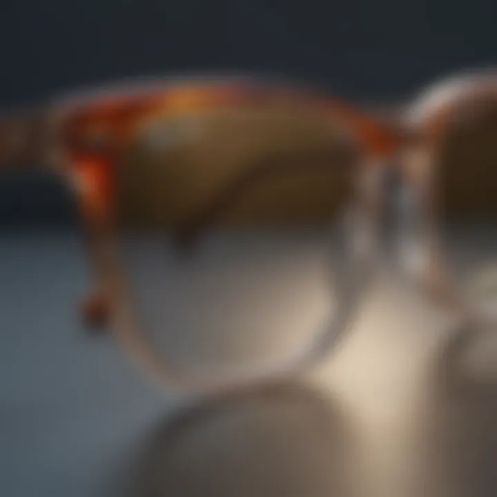 Close-up of materials used in Phillips glasses emphasizing durability