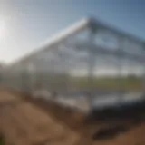 Polyethylene roofing installation on a greenhouse