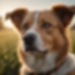 A dog experiencing allergy symptoms with a concerned expression