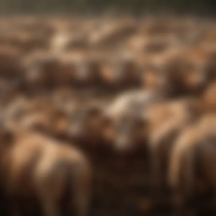 A herd of bulls grazing, emphasizing the importance of management practices.