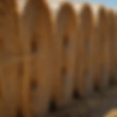 A variety of round bale hay tarp materials displayed for comparison