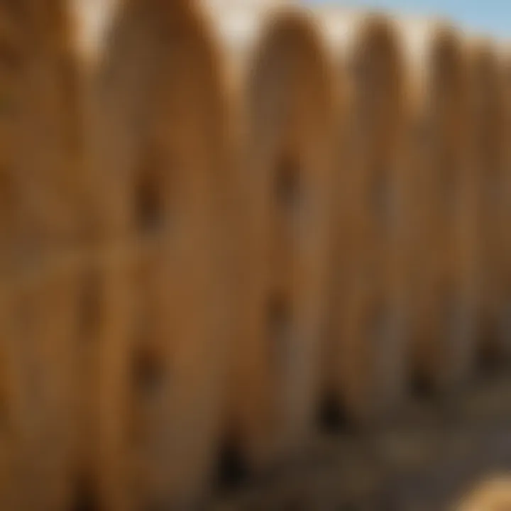 A variety of round bale hay tarp materials displayed for comparison