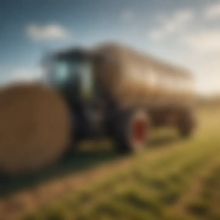 Properly maintained round bale hay tarps ensuring hay quality