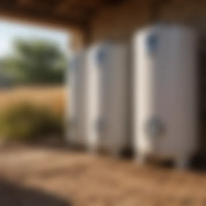 An informative chart illustrating the efficiency of Sand Hog electric water heaters in various settings.