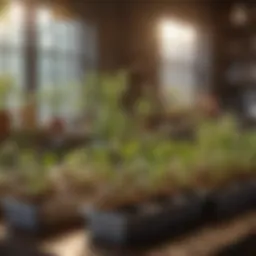 Diverse seed germinator models displayed on a table