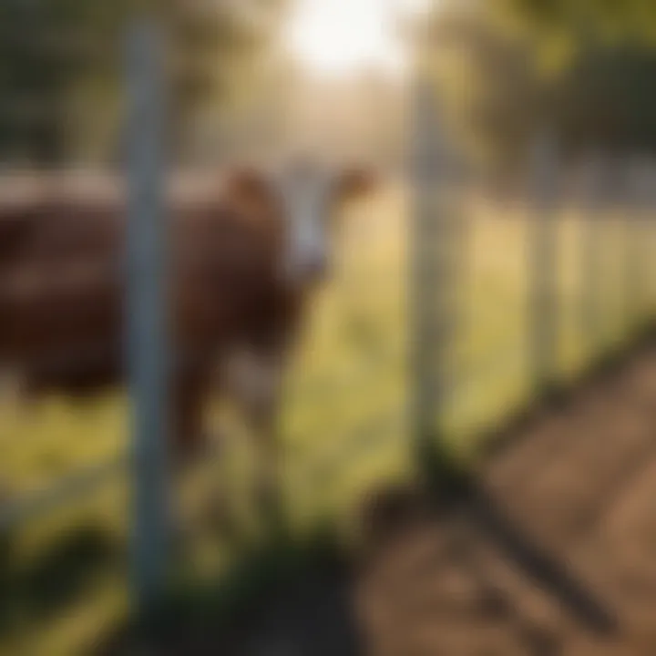 Visual representation of livestock managed with a fence charger