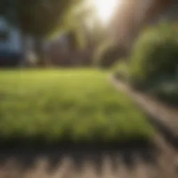 Healthy lawn after dethatching