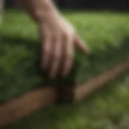 Close-up of lush green sod ready for installation