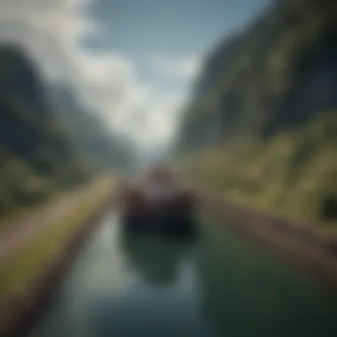 Travelers exploring the Panama Canal