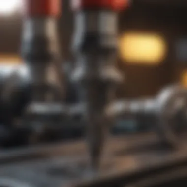 Precision in Screw Manufacturing Close-up view of screw manufacturing equipment highlighting precision engineering.