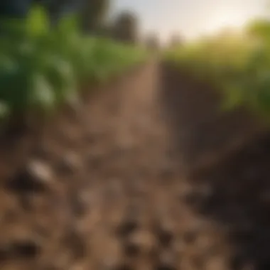 Diverse Crops and Soil Synergy Illustration of diverse crops thriving in nutrient-rich soil.
